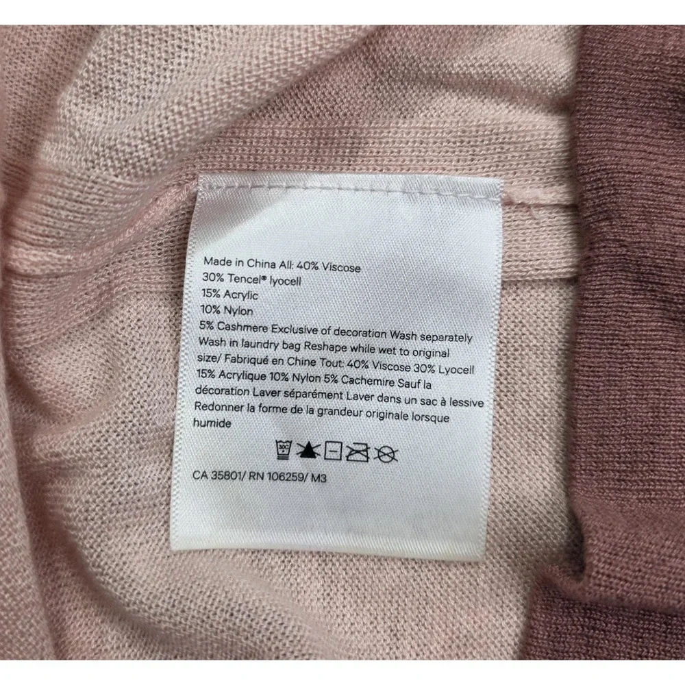 Lululemon‎ Athletica Sweater Cape Womens One Size Pink Viscose Blend V Neck Knit